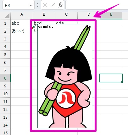 Excel Windowsアプリ版 セルに画像の追加 八ちゃん